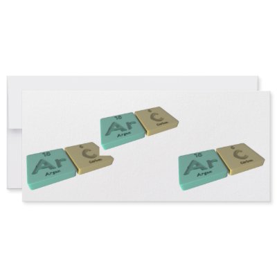 Arc as Ar Argon and C Carbon Rack Cards by ChemicalWords