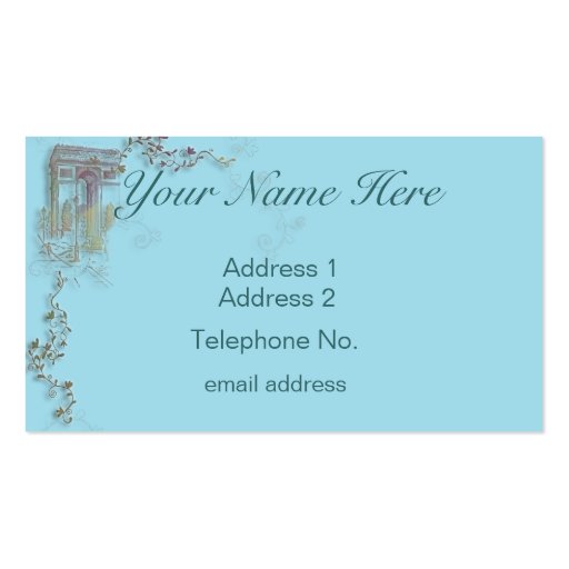 Arc de Triomphe and Crown Business Card Templates (back side)