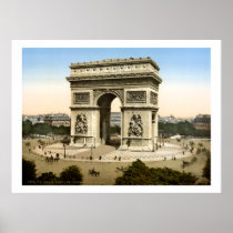 Arc de Triomphe monument, Paris, France Poster