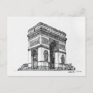 Arc de Triomphe postcard
