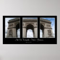 Arc de Triomphe Triptych Print print