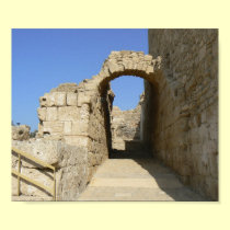 Arc in ancient Caesarea posters