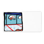 Arcade Basketball Personalized Shipping Label