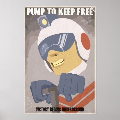 Arcade game propaganda poster- fourth in a series posters