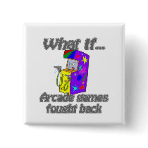 arcade games pinback buttons