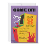 Arcade Video Game Birthday Party Invitations