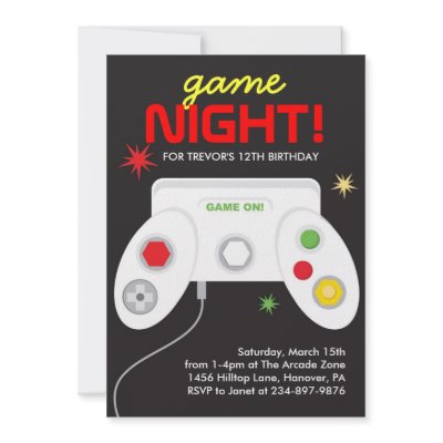 Arcade Video Games Birthday Party Invitation by NanandMimis