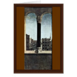 Arcaded Windows And Urban Landscape By Eyck Hubert Greeting Card