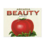 Arcadia Beauty Tomatoes, Vintage Fruit Crate Label Post Cards