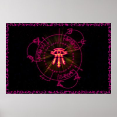 Arcane Circle Pink Print by JulieKayMiller