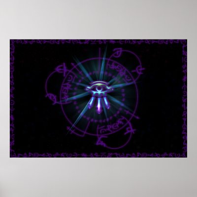 Arcane Circle Purple Posters by JulieKayMiller