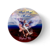 Arch Angel Michael, Defend Us buttons by MetisGraphics Arch Angel Michael, Defend Us buttons