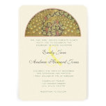 Arch Art Nouveau Peacock Birds Wedding Invitation