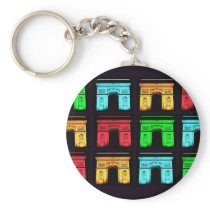 Arch De Triumph Collage Key Chains