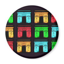 Arch De Triumph Collage Fridge Magnets