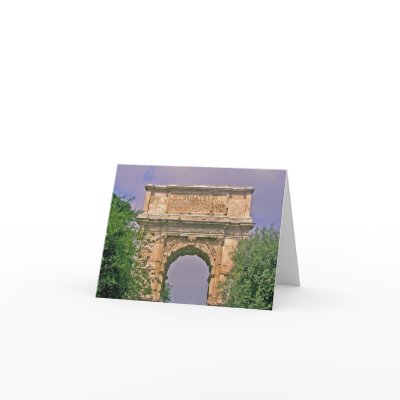 Arch of Titus Note Card by JeanBHall