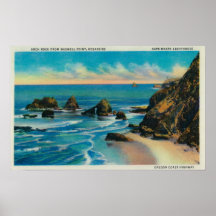 Arch Rock from Maxwell Point, OceansideCoast Posters