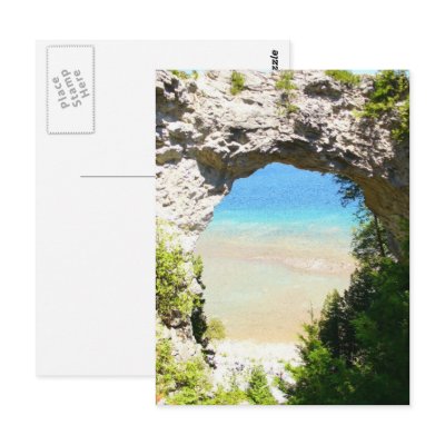 Arch Rock, Mackinac Island Post Card by Sandyspider
