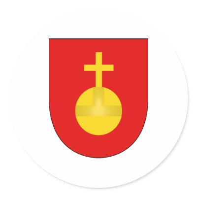 Arch-Steward Coat Arm Escutcheon Holy Roman Empire Round Sticker by inquester