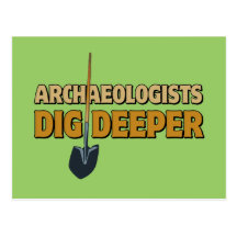 Archaeologist Dig Post Card