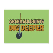 Archaeologist Dig Post Card