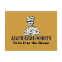 Archaeologist Grave Postcards