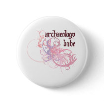 Archaeology Babe Pinback Button