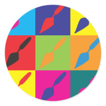 Archaeology Pop Art Round Sticker