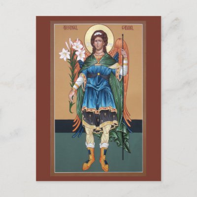 Archangel Gabriel Prayer Card Postcard