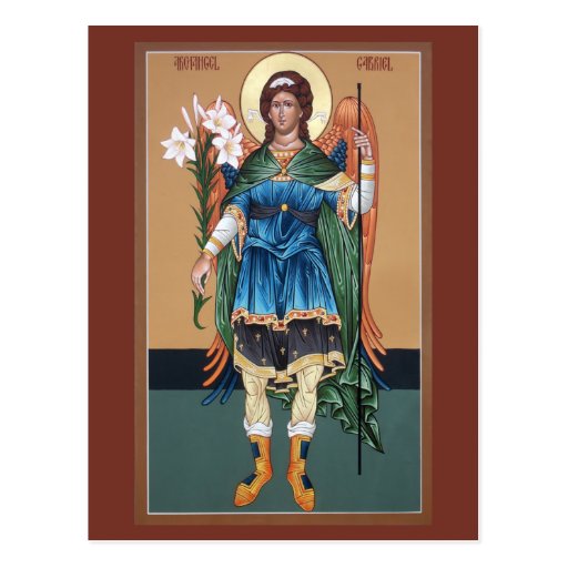 Archangel Gabriel Prayer Card Postcard