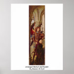 Archangel Michael And Founder By Johannes De Eyck Poster