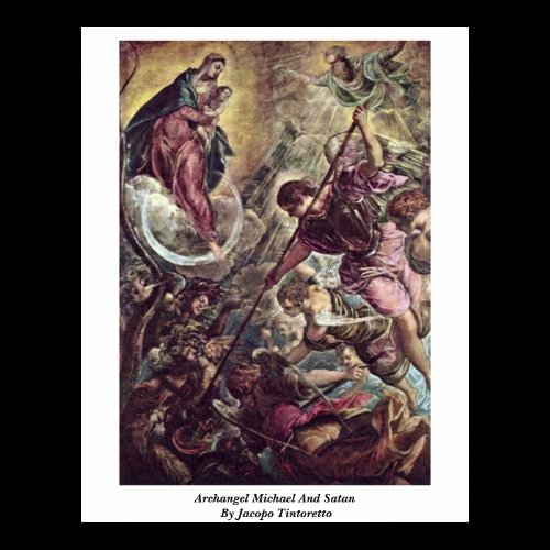 Archangel Michael And Satan By Jacopo Tintoretto Posters