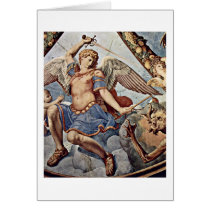 Archangel Michael By Angelo Bronzino Cards