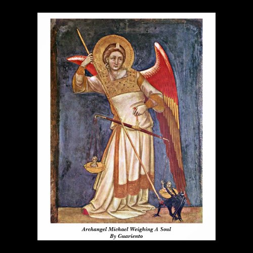 Archangel Michael Weighing A Soul By Guariento Print