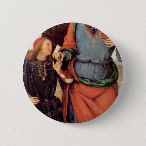 Archangel Raphael And Tobias Small Button