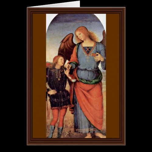 Archangel Raphael And Tobias Small Greeting Card