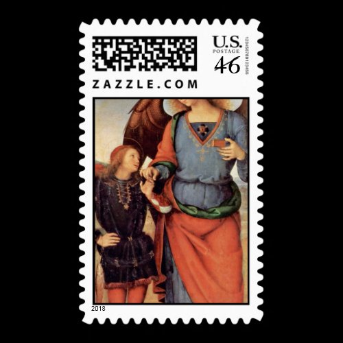 Archangel Raphael And Tobias Small Postage Stamps