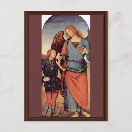 Archangel Raphael And Tobias Small Postcard