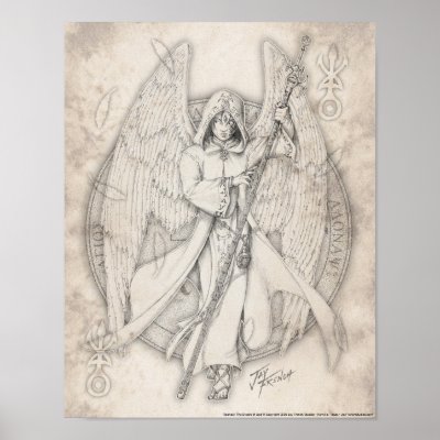 Archangel Raphael Print by jayfrench