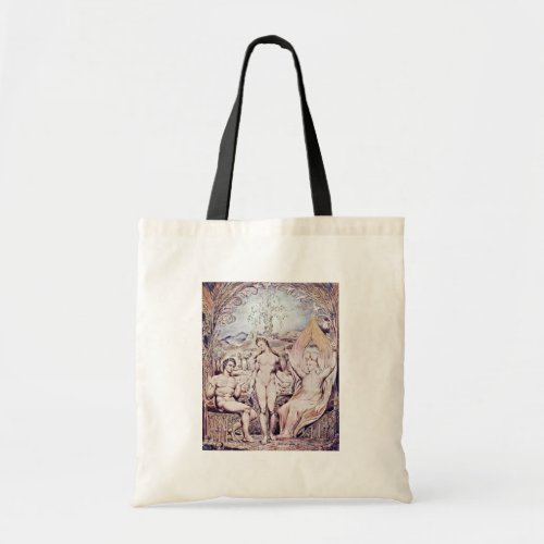 Archangel Raphael With Adam And Eve By Blake Tote Bag