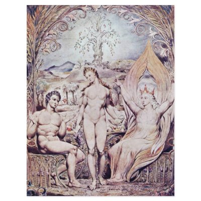 Archangel Raphael With Adam And Eve By Blake Flyer by Artcollection
