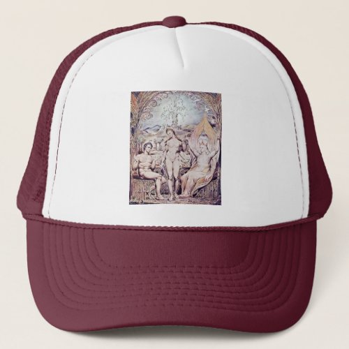 Archangel Raphael With Adam And Eve By Blake Mesh Hat