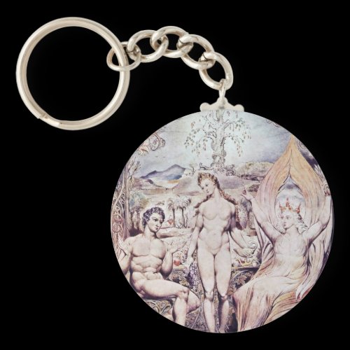 Archangel Raphael With Adam And Eve By Blake Keychains