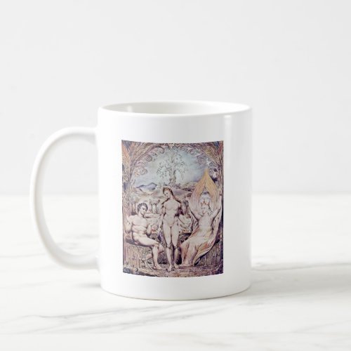 Archangel Raphael With Adam And Eve By Blake Mug