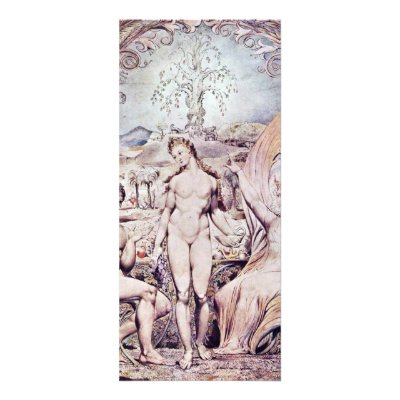 Archangel Raphael With Adam And Eve By Blake Rack Card Design by Artcollection