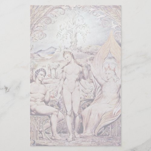 Archangel Raphael With Adam And Eve By Blake Customized Stationery