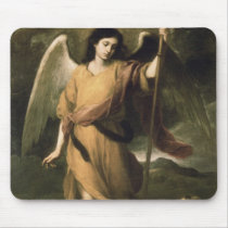Archangel Raphael with Bishop Domonte Mousepad