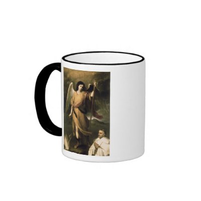 Archangel Raphael with Bishop Domonte Mugs by bridgemanart