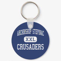 Archbishop Stepinac - Crusaders - White Plains keychains by customteamsportswear Archbishop Stepinac - Crusaders - White Plains keychains