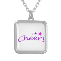 Arched Cheer with Stars Custom Necklace